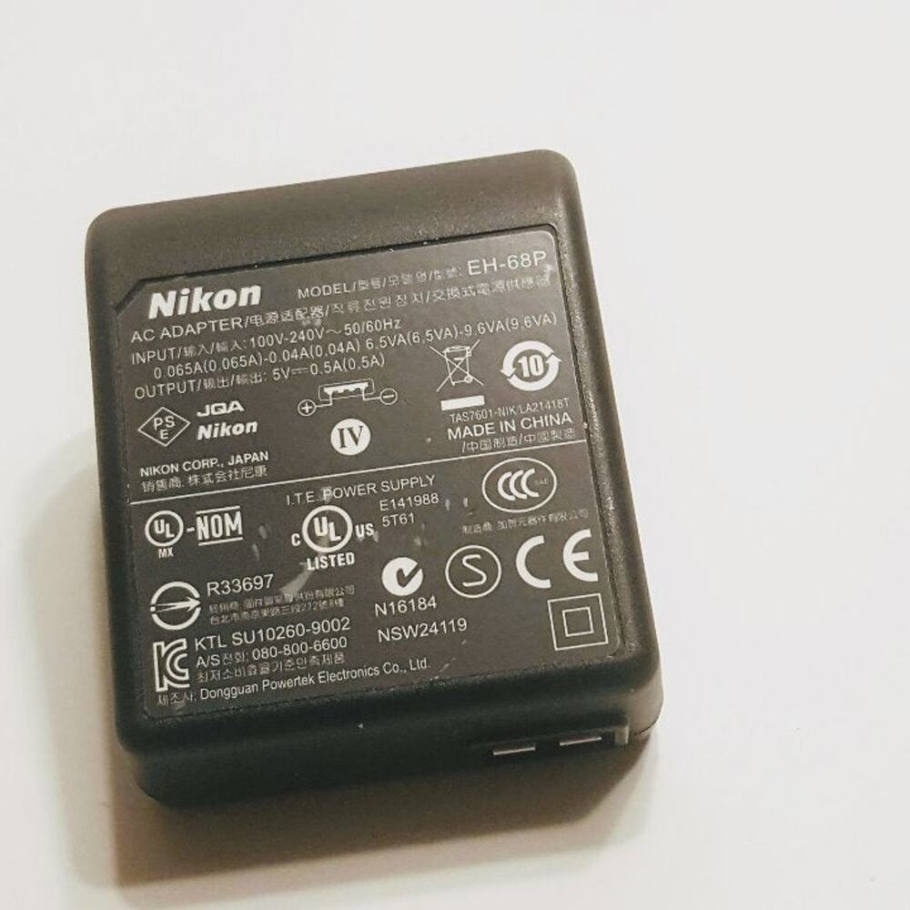 Nikon EH-68P AC AdapterCharger for Nikon S6000, S4000, S3000 Digital Camera.